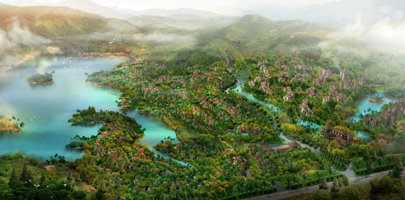 高绿化度假房 石梅山庄坐山拥湖看美景
