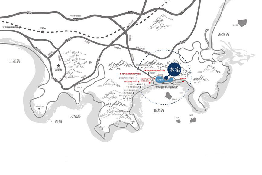 铂悦亚龙湾区位图 铂悦亚龙湾区位图