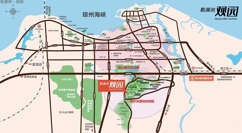 观澜湖·观园区位图