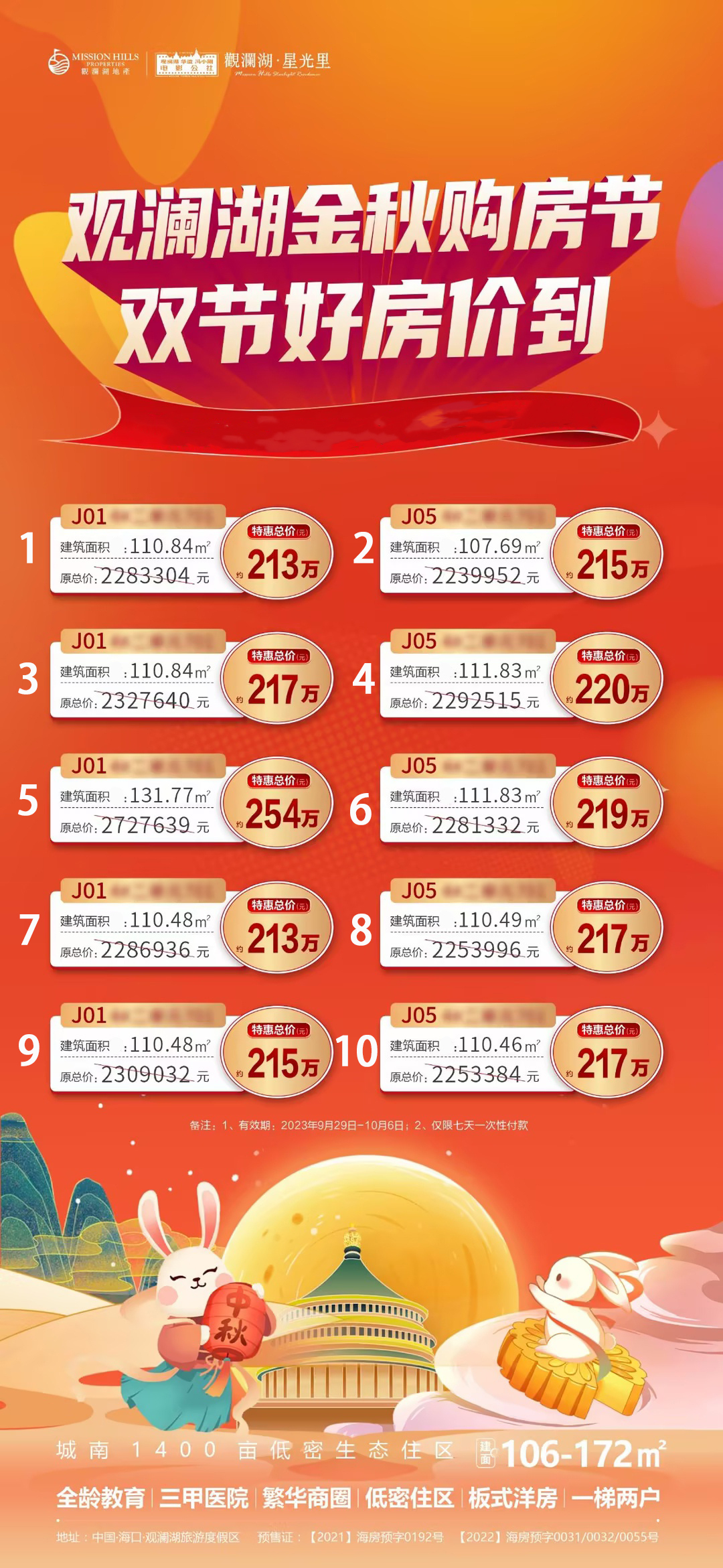 海口观澜湖星光里10套精选好房在售