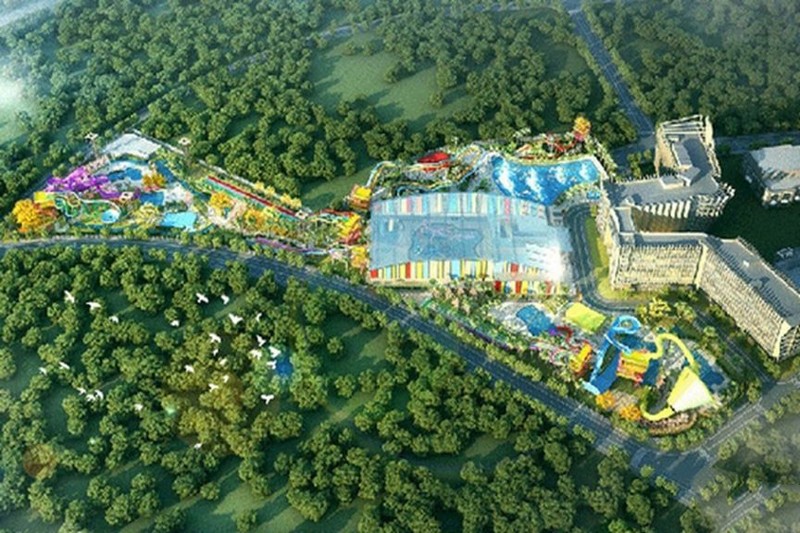 观澜湖中央公园区鸟瞰图
