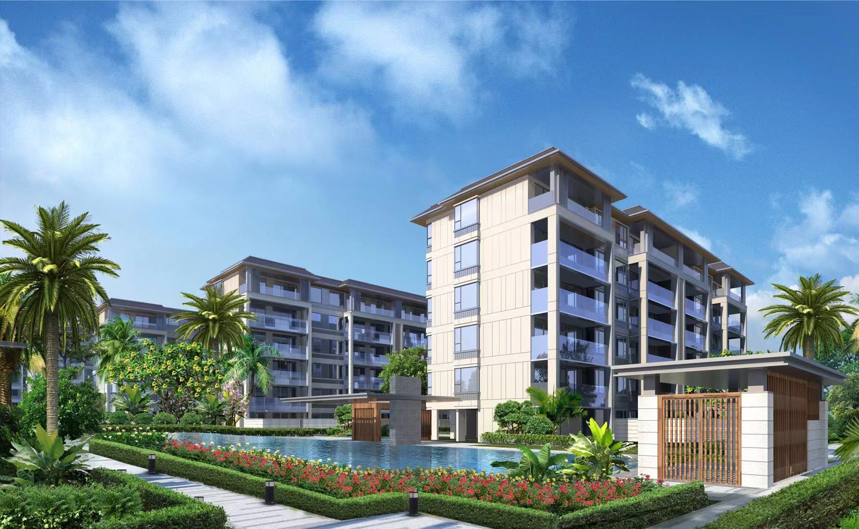 海南臻园双12推出5套特价房源,建筑面积103-104㎡三房两厅户型,总价188.8万/套起
