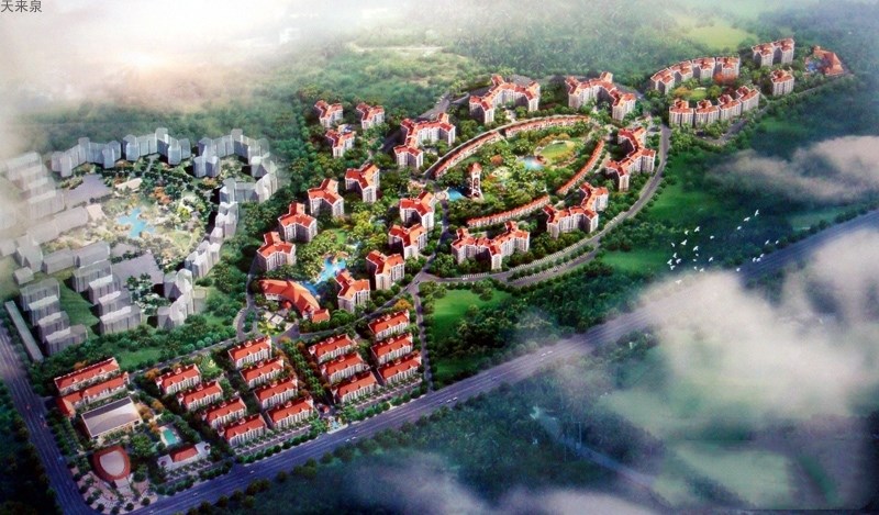 天来泉二期沙盘图