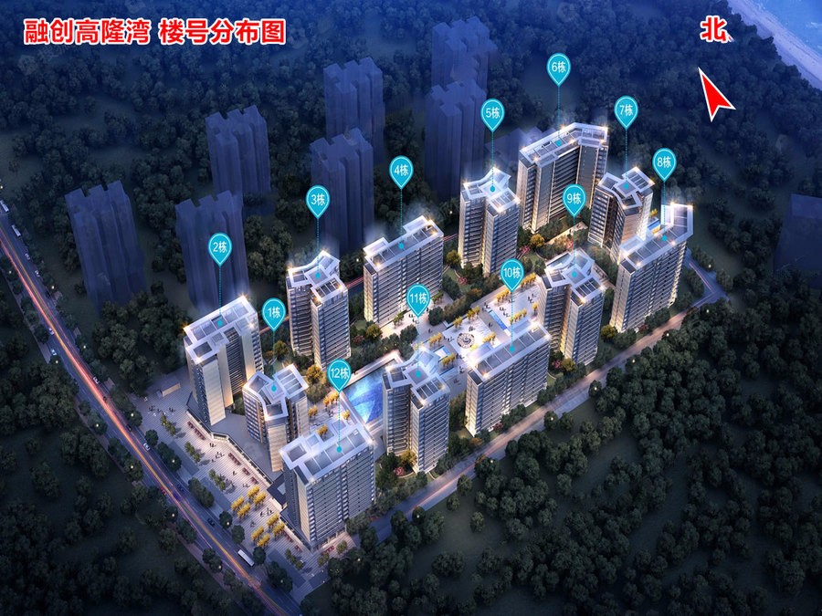 融创高隆湾楼栋分布图 融创高隆湾楼栋分布图