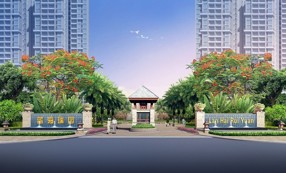 蓝海瑞园项目1#现房在售，建面约51-68㎡大开间，毛坯均价15100元/㎡