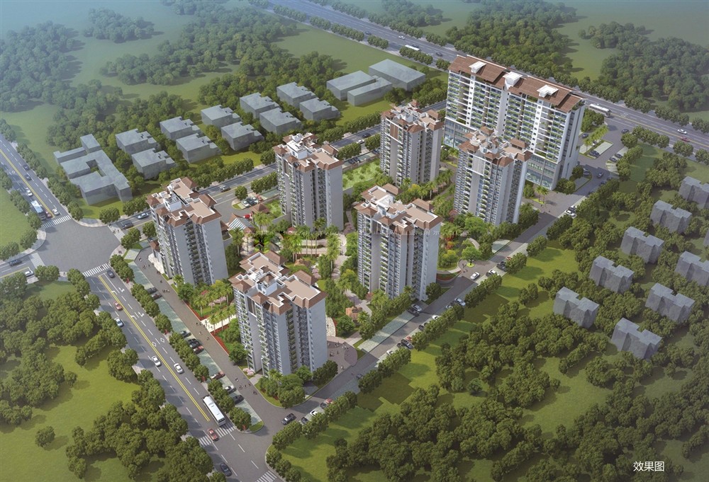 沁园春城鸟瞰图