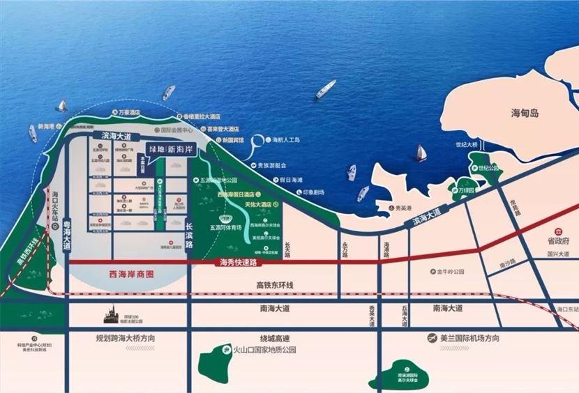 绿地新海岸区位图 绿地新海岸区位图