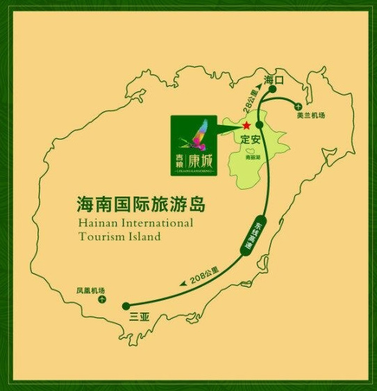 定安吉粮康城区位图