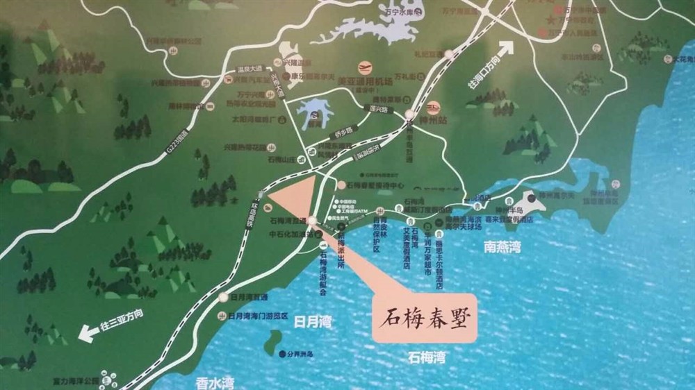 石梅春墅区位图 石梅春墅区位图