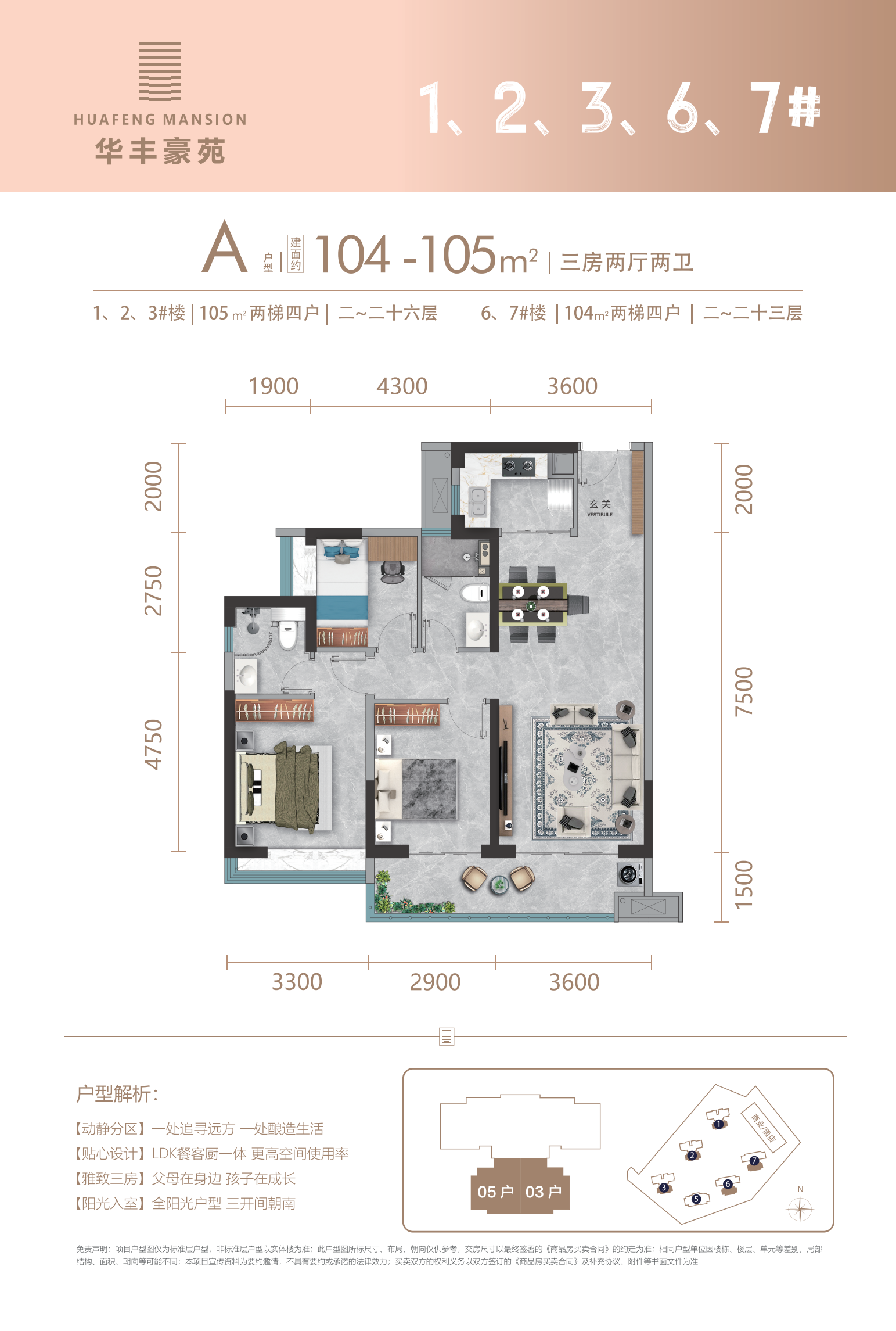A 户型 三房两厅两卫